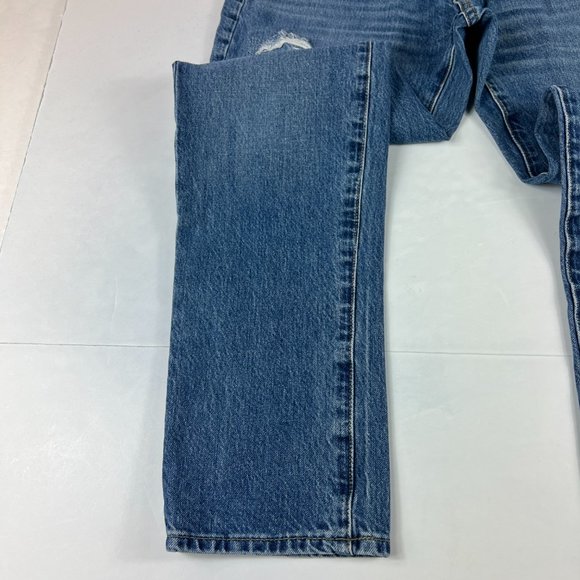 Abercrombie Fitch Jean Men 29x28* Langdon Skinny Blue Distressed Denim Tag 28x30 - Picture 6 of 16